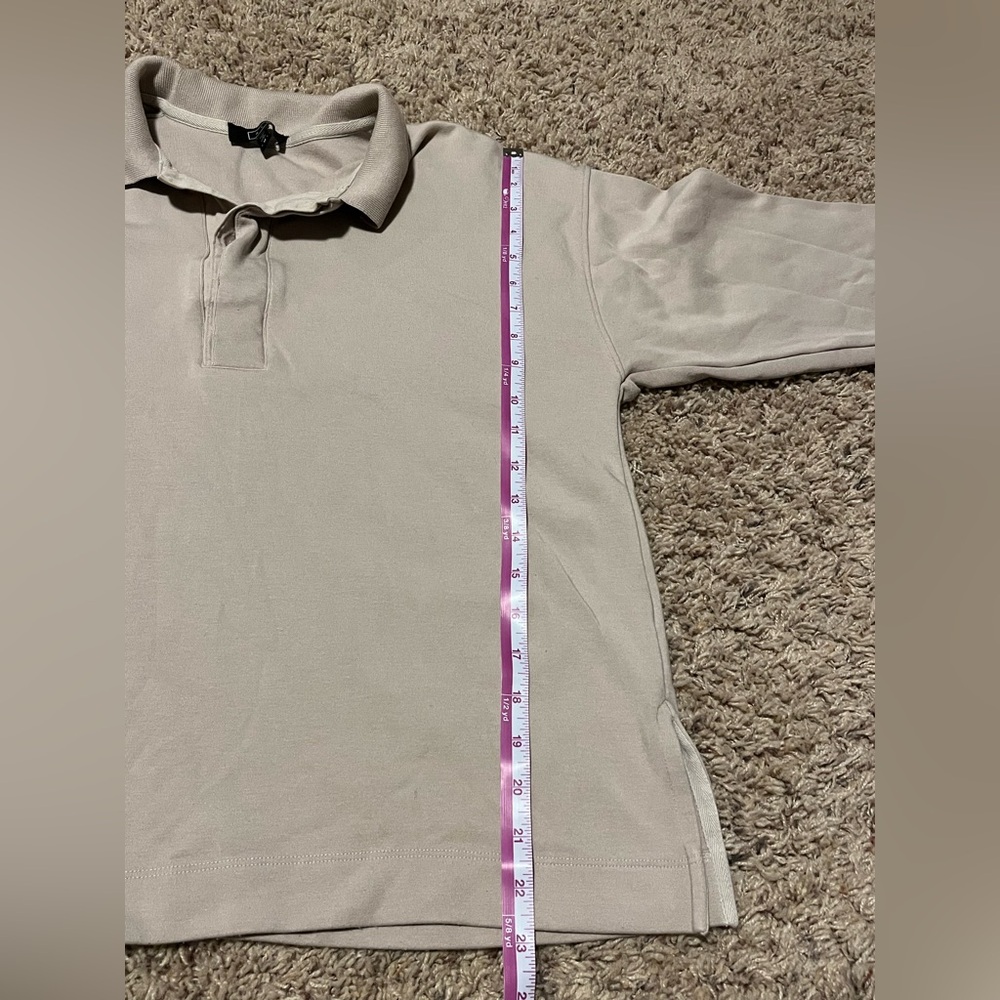 AYR Women’s M The Cool Polo Pima Cotton Beige Neutral - Picture 4 of 5
